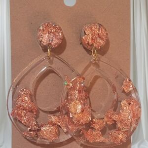 Elegant Gold Flake Earrings